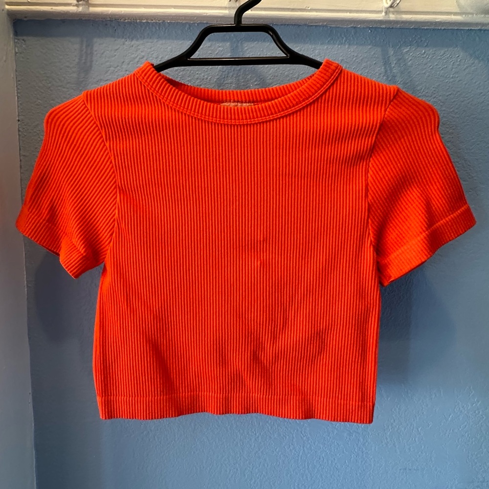 Girl orange tank top summer wear